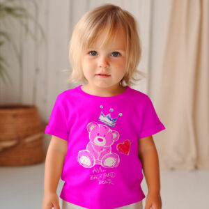 Backyard Bears Hot Pink T-Shirt by Heather Davis